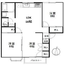 タウンアローズ68の物件間取画像